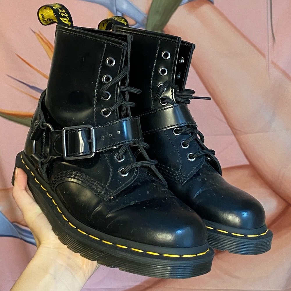 Barely Worn Dr. Martens with buckle detail!